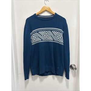 Men's Nautica Sweater Ski Nordic M Blue